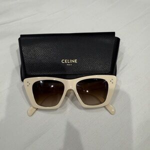 Celine Beige Sunglasses with Black Case